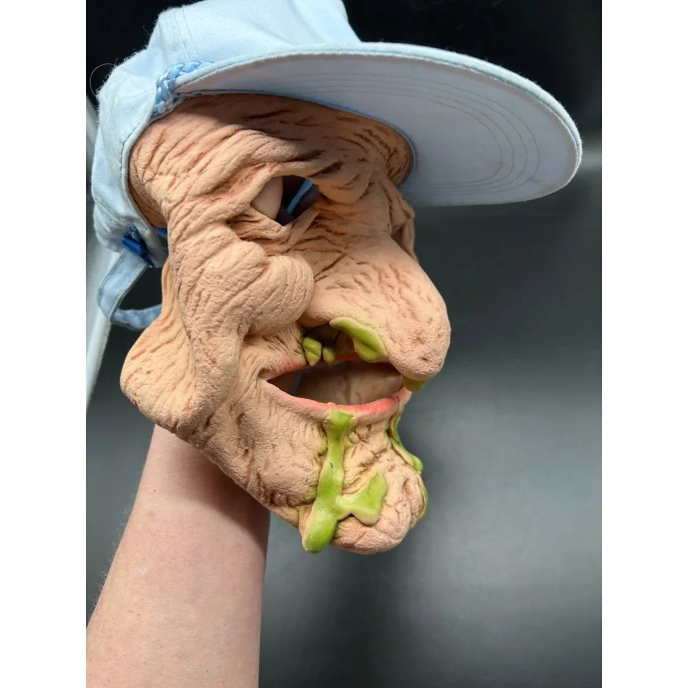 Vintage Be Something Studios Old Man Green‎ Snot Mask Hat Rare